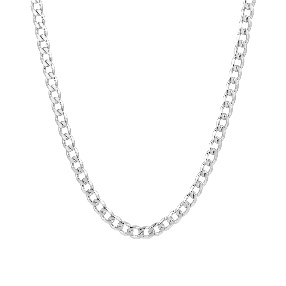 18K White Gold Urban Curb Chain Necklace