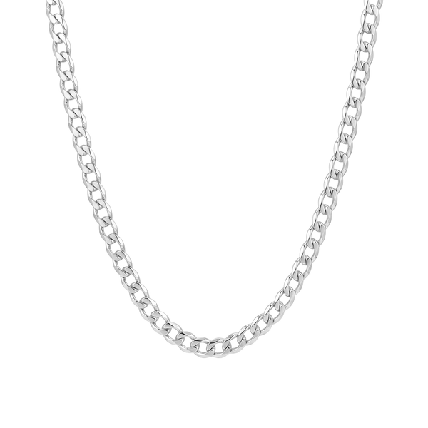 18K White Gold Urban Curb Chain Necklace