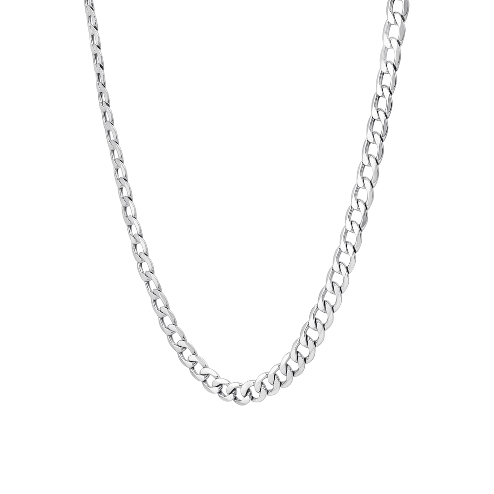 18K White Gold Urban Curb Chain Necklace