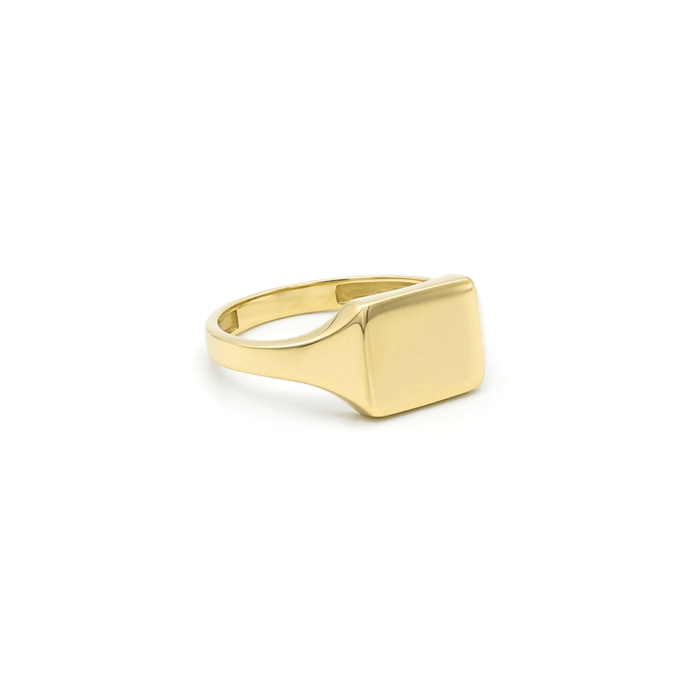 The RectaGold Signet Ring | 18K Gold Ring