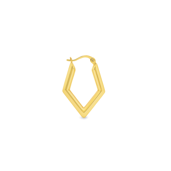 18K Hollow Gold Fancy Hoops Earrings Dubai hover