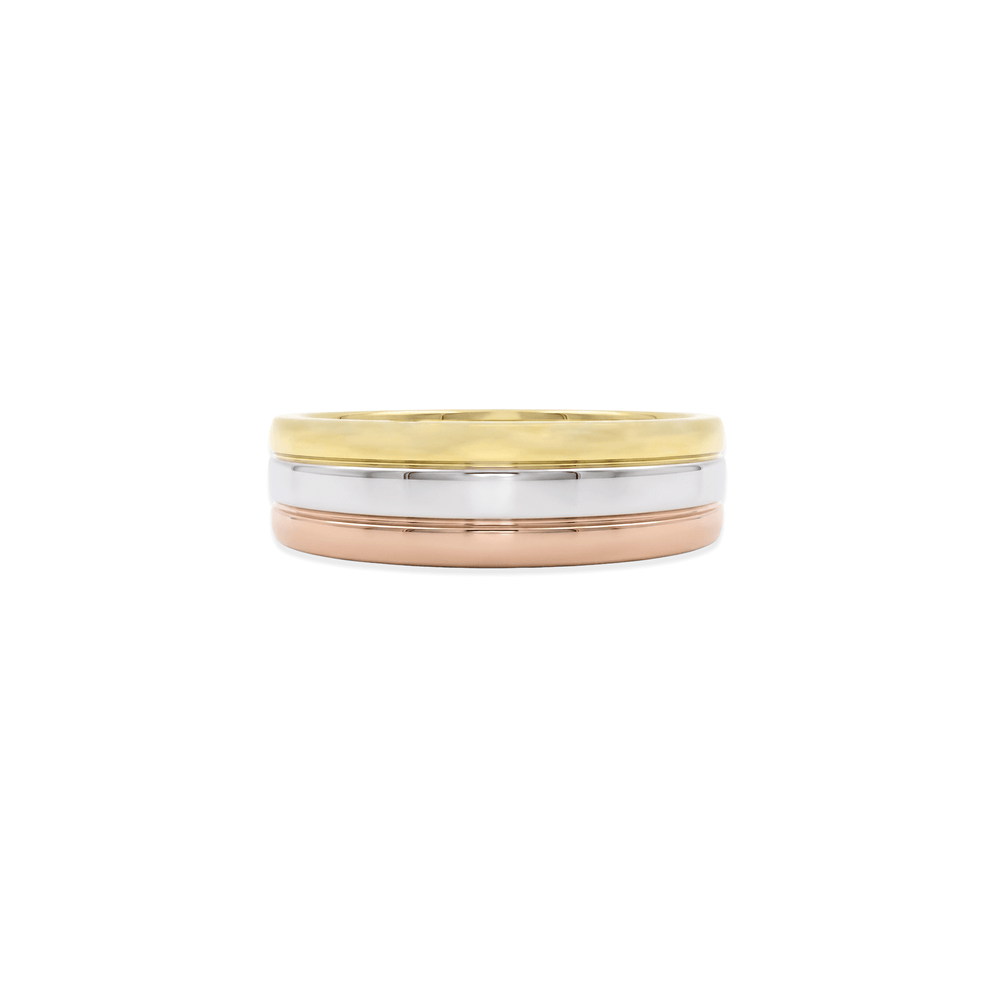 Gold Jewellery Tri-Tone Fusion Band