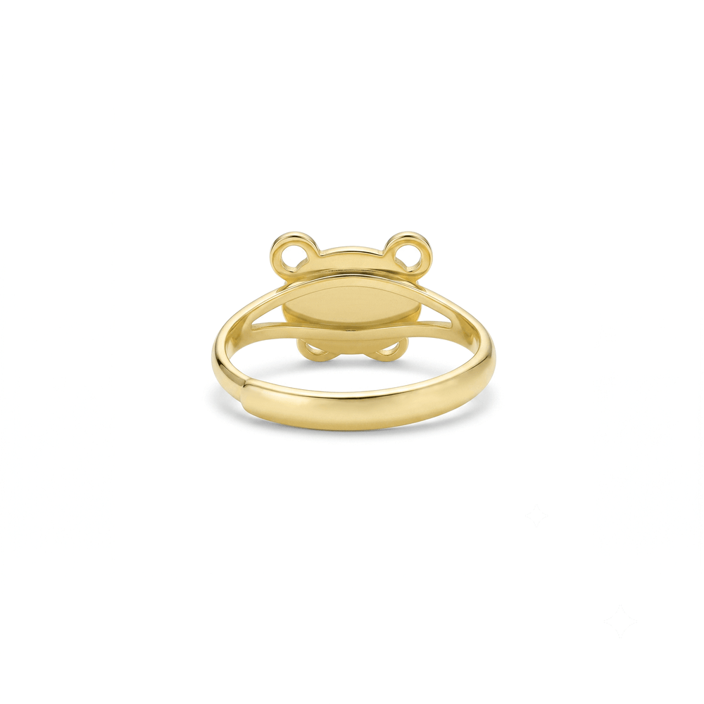 18K Gold HoneyBear Crest Ring