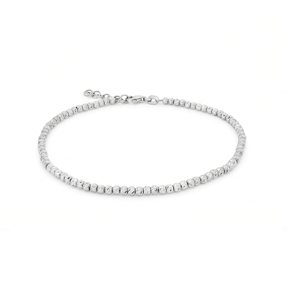 18K White Gold beaded Bracelet