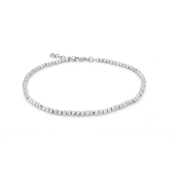 18K White Gold beaded Bracelet