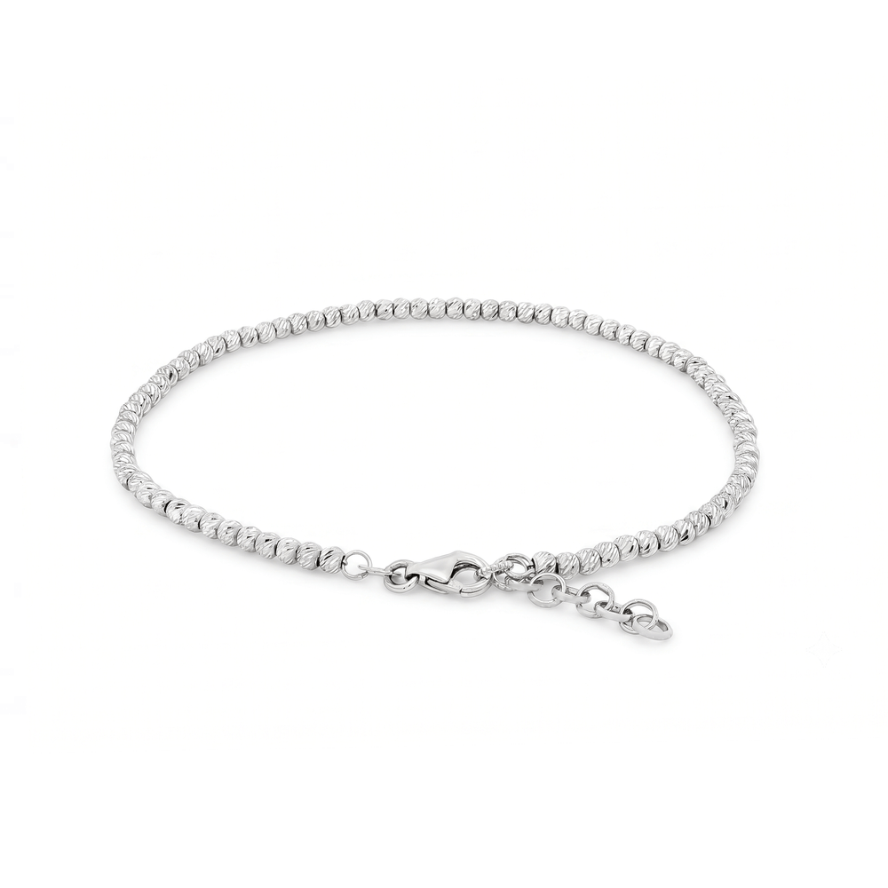 18K White Gold beaded Bracelet