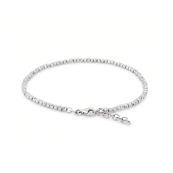 18K White Gold beaded Bracelet hover