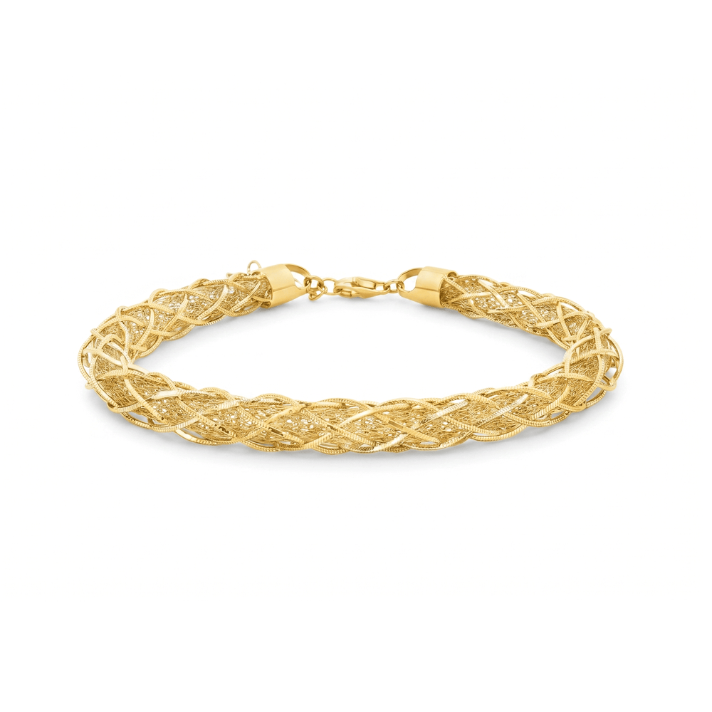Gold Jewellery Aurora Woven Gold Bracelet