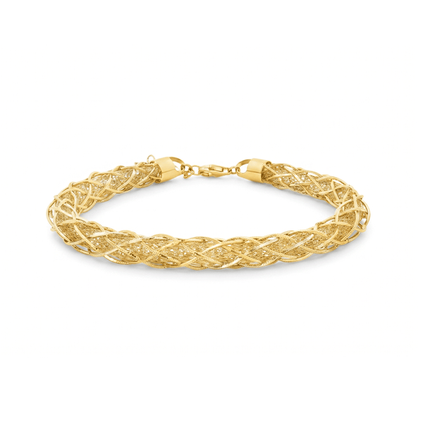 Gold Jewellery Aurora Woven Gold Bracelet
