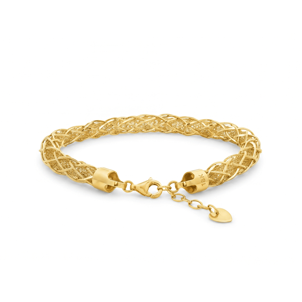 Gold Jewellery Aurora Woven Gold Bracelet