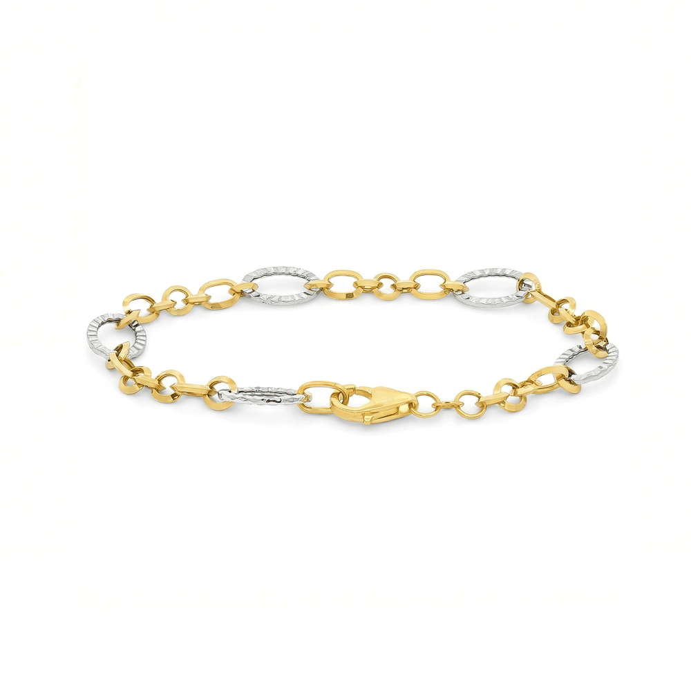 18K Gold Link Bracelet – Luxury High-Polish Gold Bracelet