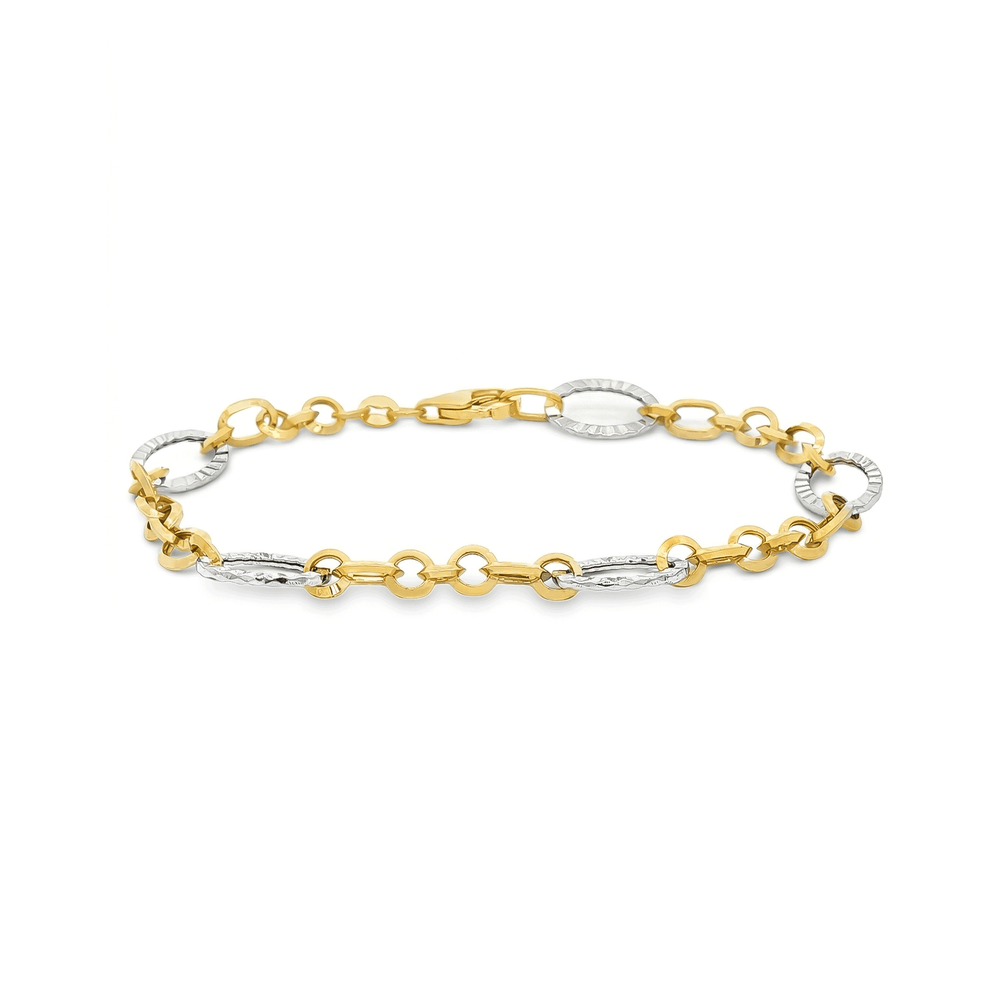 18K Gold Link Bracelet – Luxury High-Polish Gold Bracelet