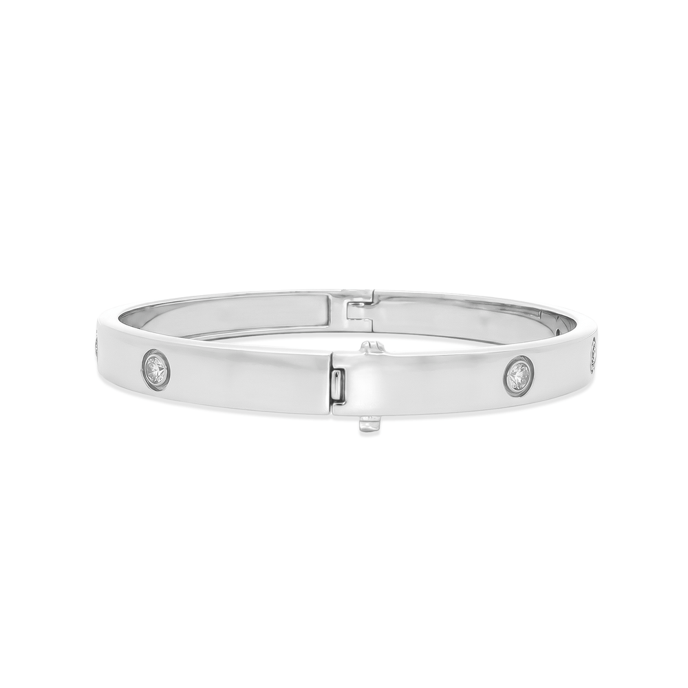 Natural Diamond Lunar Line Diamond Bangle
