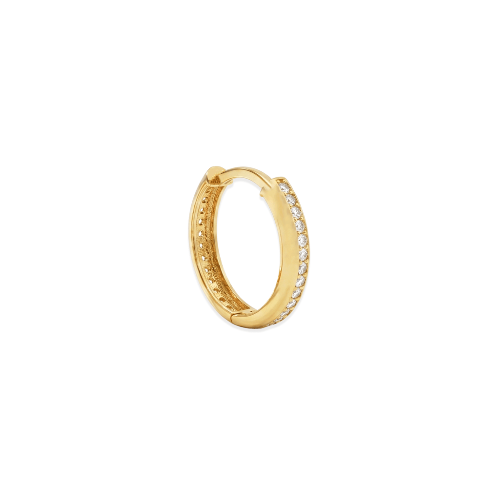 18K Classic Pavé Hoop Earrings | Flashy Jewellery