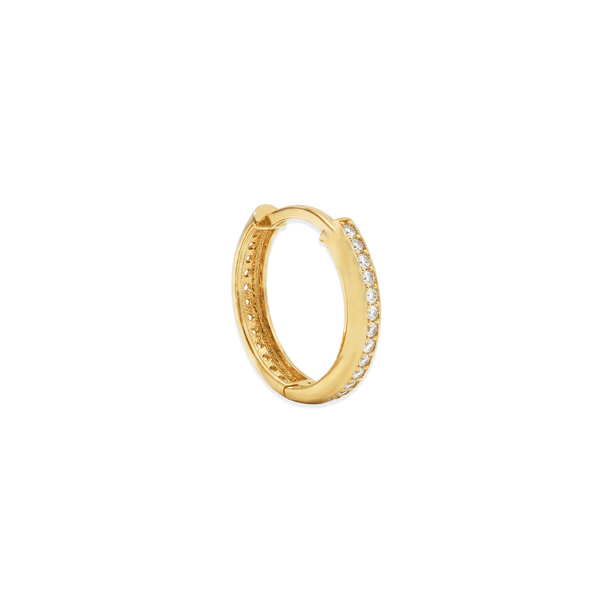 18K Classic Pavé Hoop Earrings | Flashy Jewellery hover