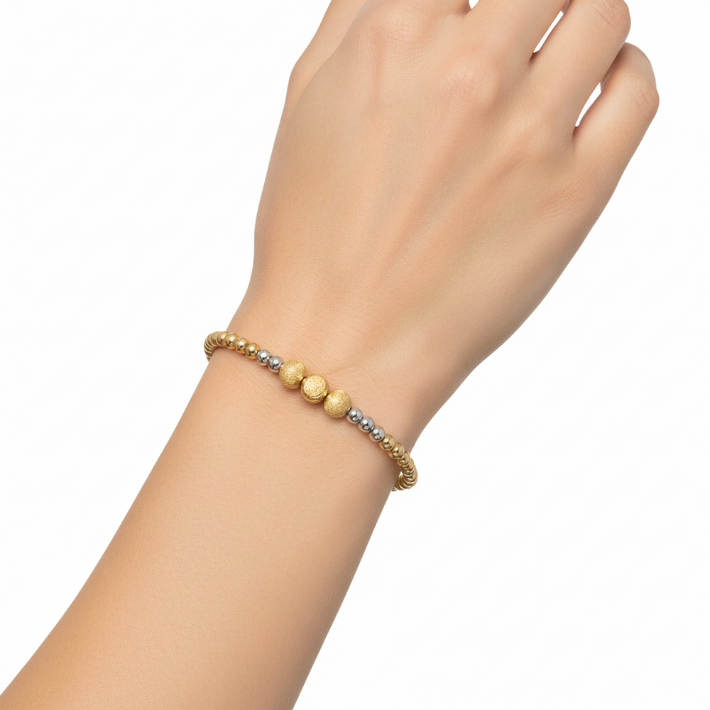 Gold Beaded Bracelet – 18K Gold
