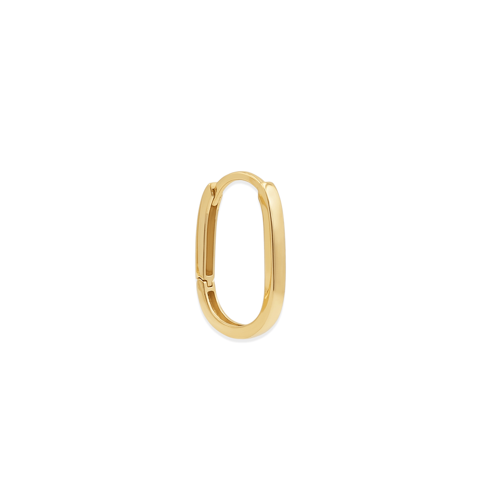 Gold Jewellery Golden Slim Oval Gold Hoops