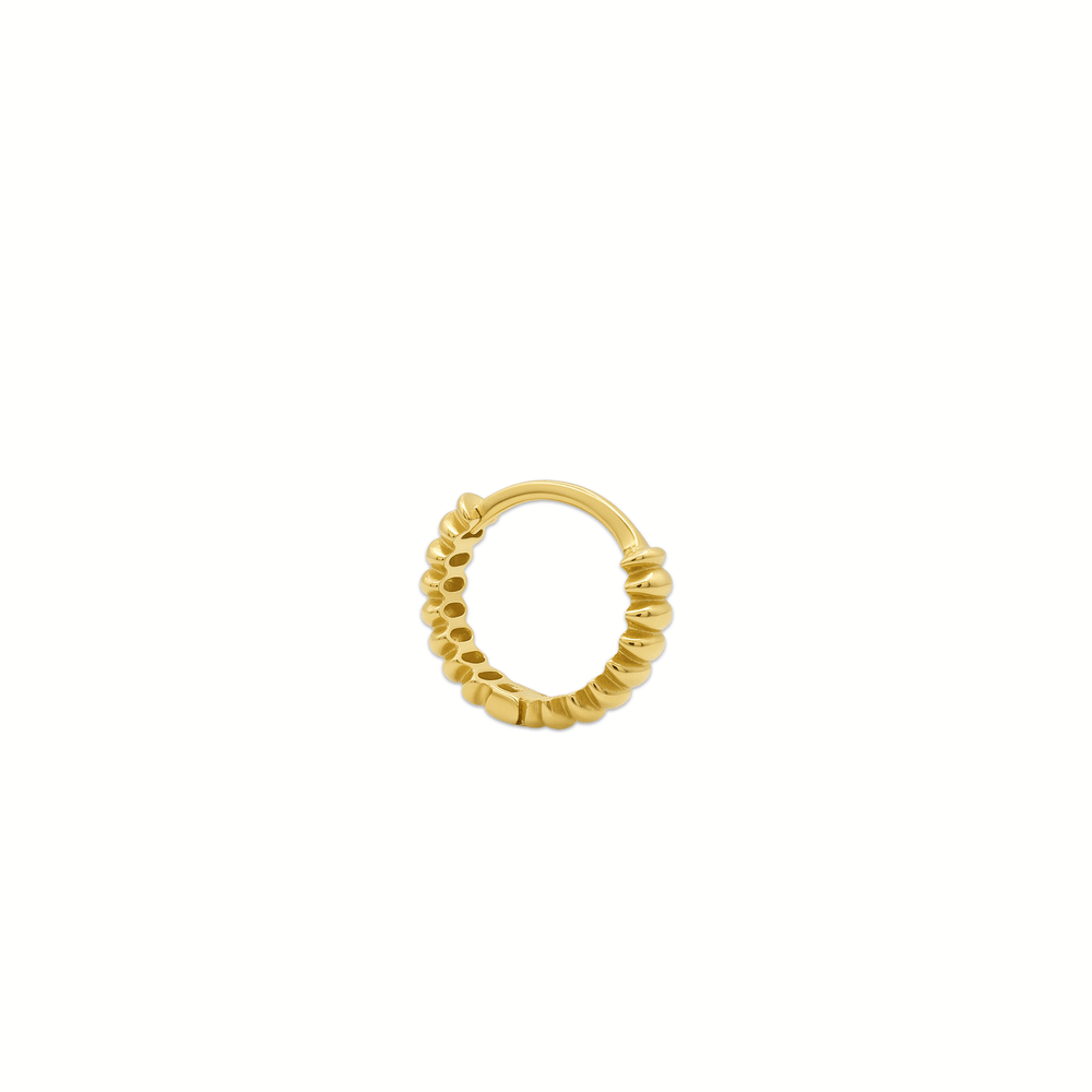 Gold Jewellery Polished Classic Hoop Earrings – 18K White Gold