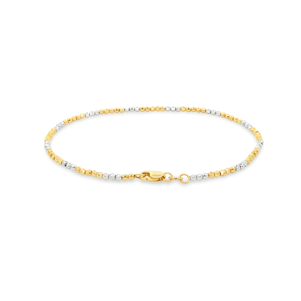Two-Tone Bedeed Gold Bracelet – 18K Luxury Design