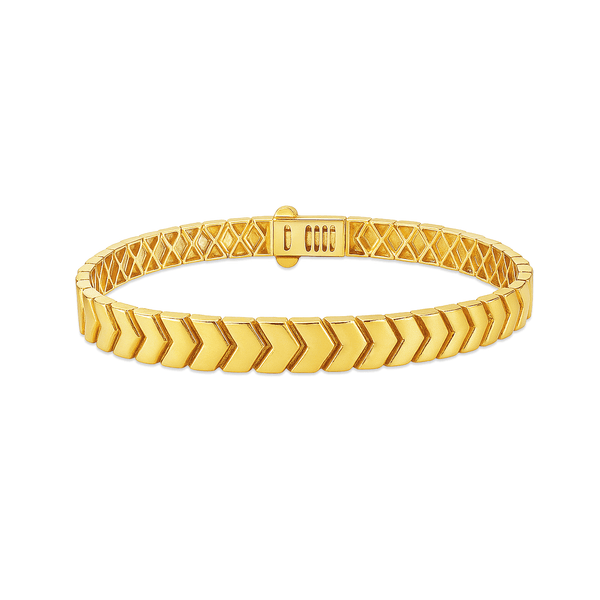 18K Gold Chevron-Link Bracelet – Luxury Gold Bracelet