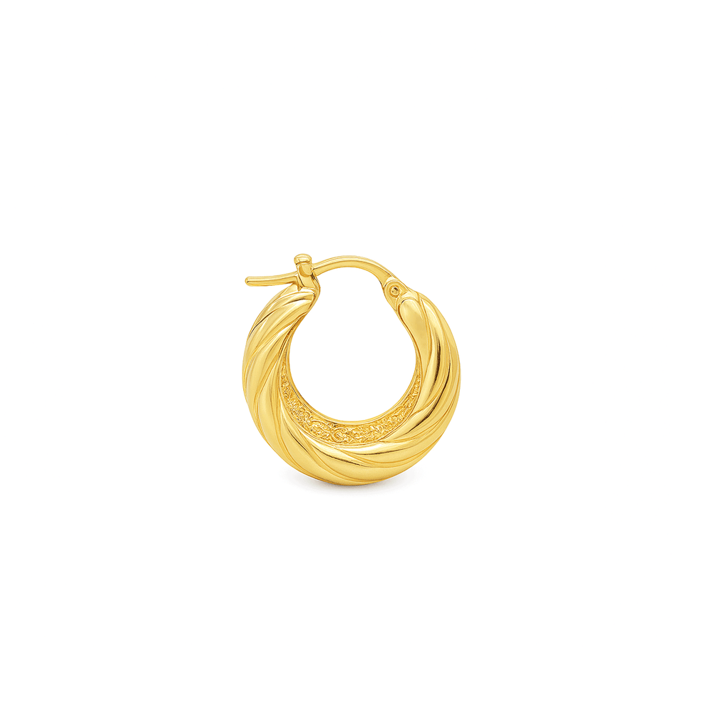 18K Gold Statement Hoop Earrings | Flashy Jewellery