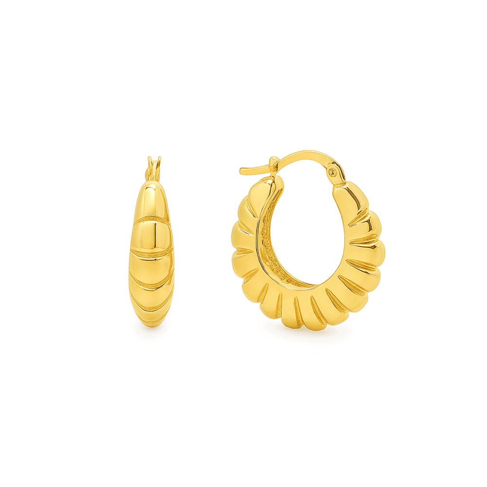 18K Gold Statement Hoops | Flashy Jewellery