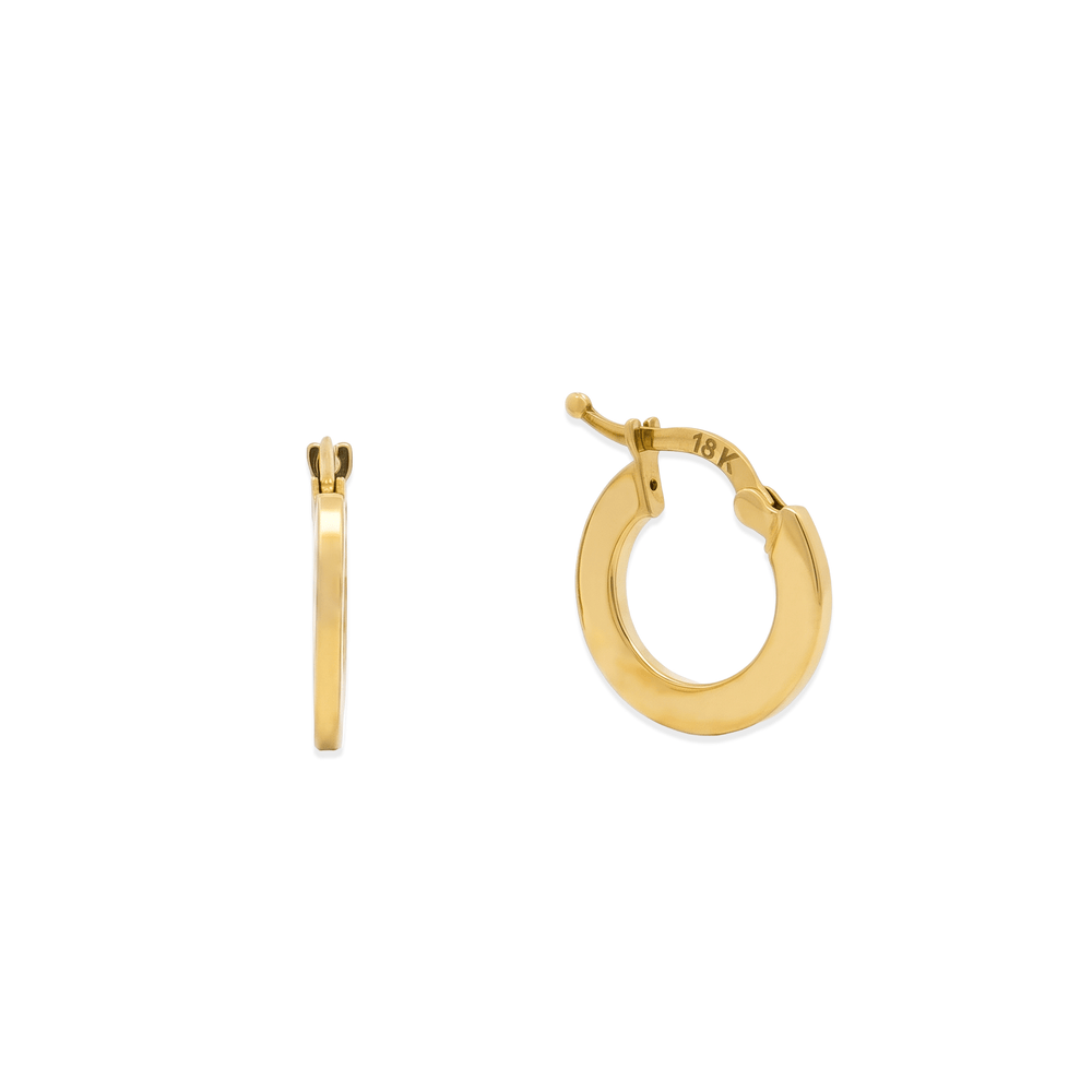 Gold Jewellery Classic 18K Petite Hoops