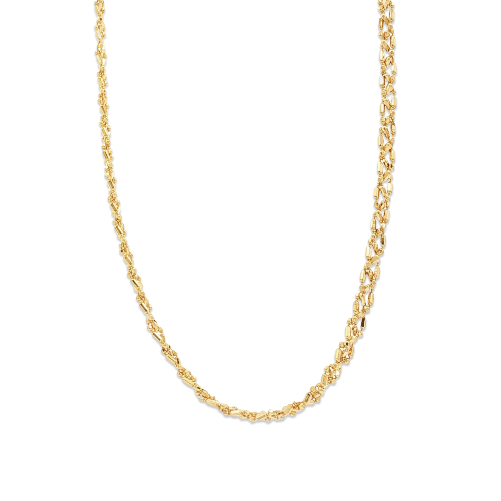 Diamond Cut Gold Chain Necklace – 18K Gold | Flashy Jewellery