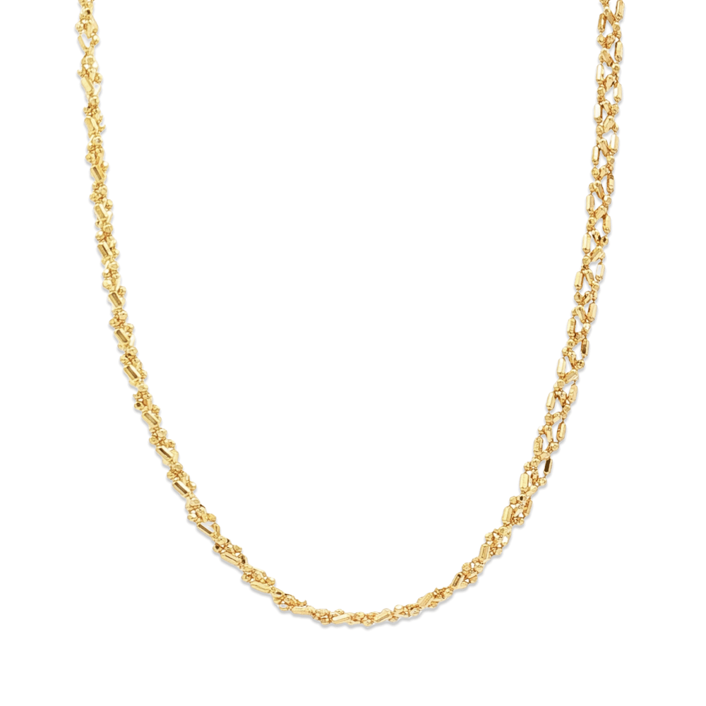 Diamond Cut Gold Chain Necklace – 18K Gold | Flashy Jewellery