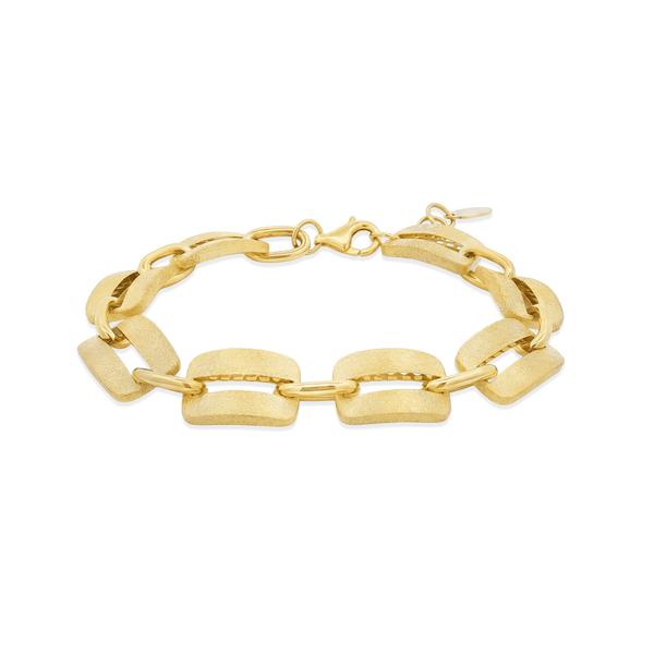Gold Jewellery Bovo Matte-Shine Bracelet | 18K Gold Bracelet