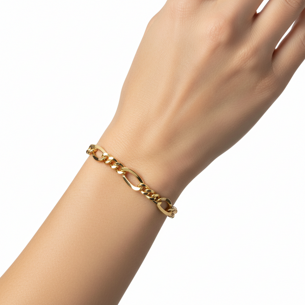 Gold Link Bracelet – 18K Gold | Flashy Jewellery