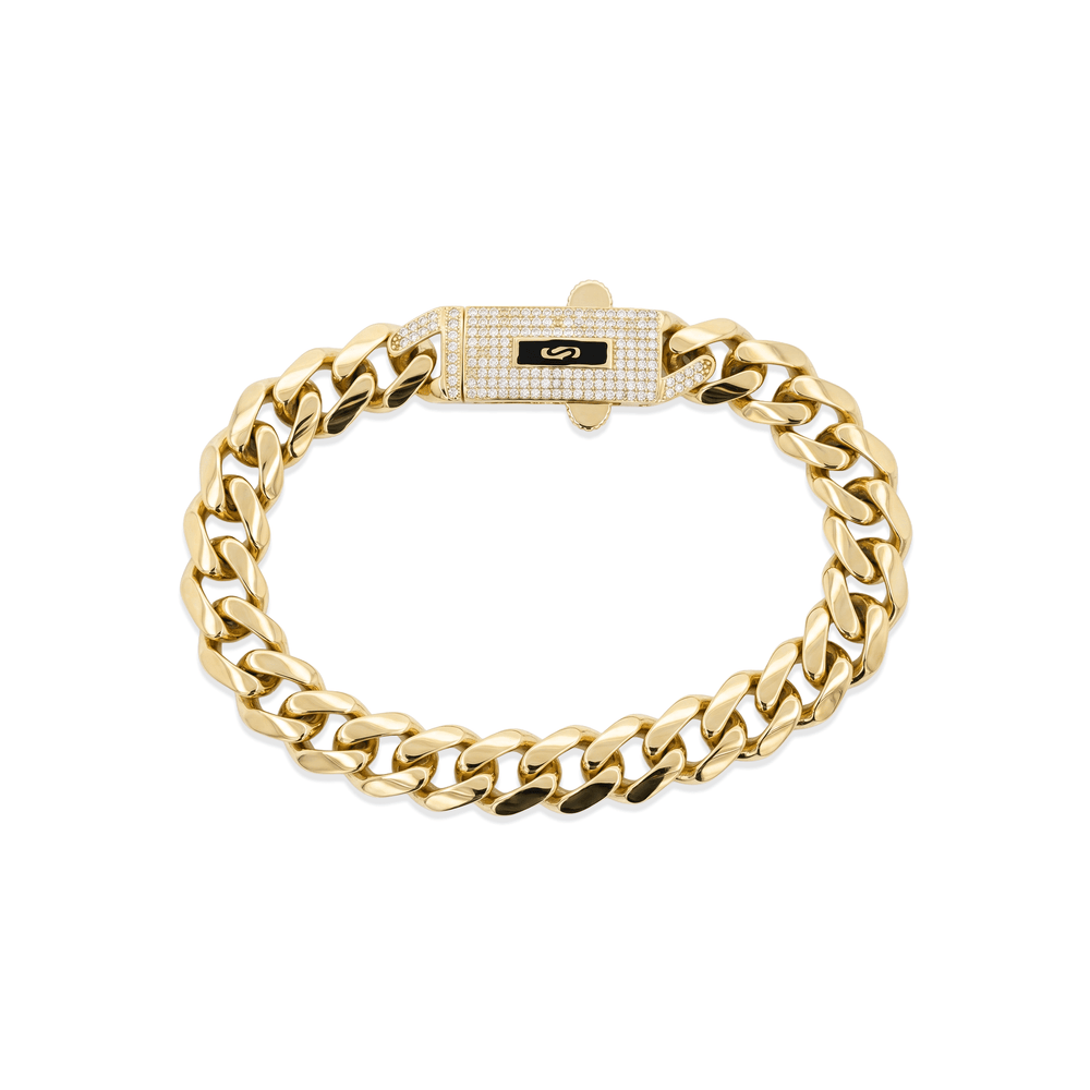 Monaco 18K Gold Bracelet – Luxury High Polish Finish