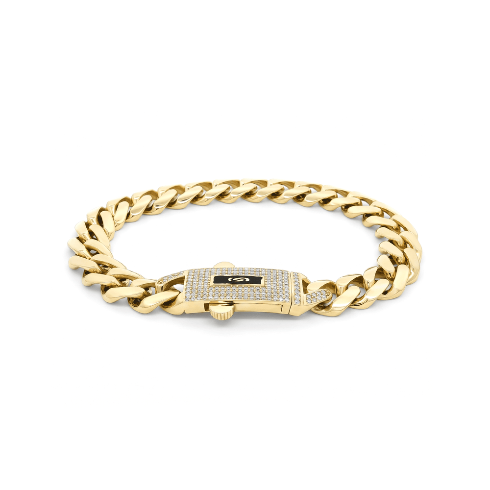 Monaco 18K Gold Bracelet – Luxury High Polish Finish
