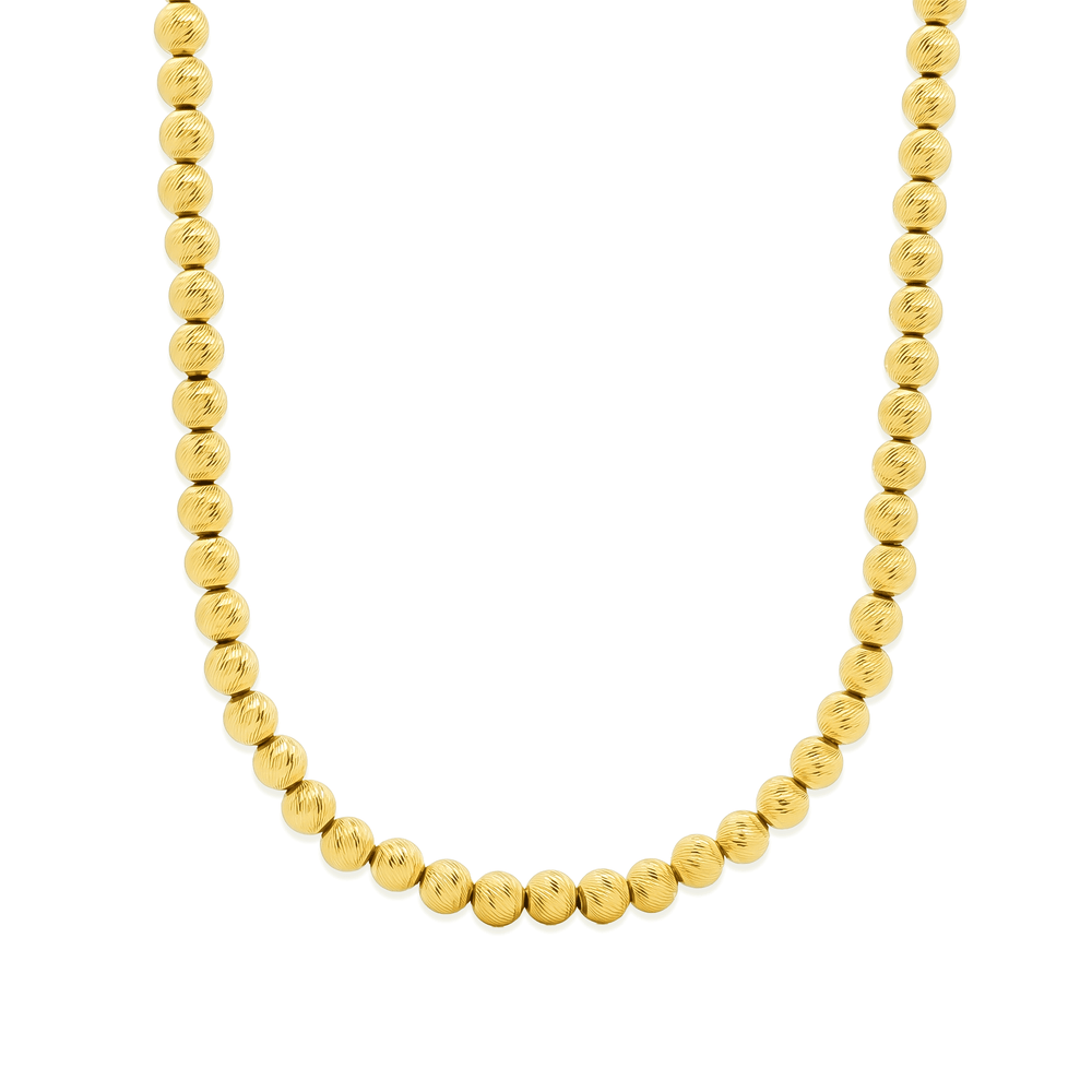 18K Gold Aurelia Textured Bead Necklace
