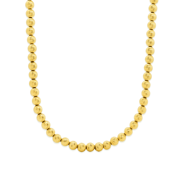18K Gold Aurelia Textured Bead Necklace