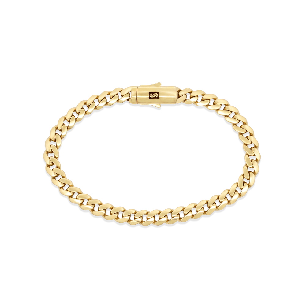18K Gold Monaco Bracelet – Luxury High-Polish Gold Jewellery