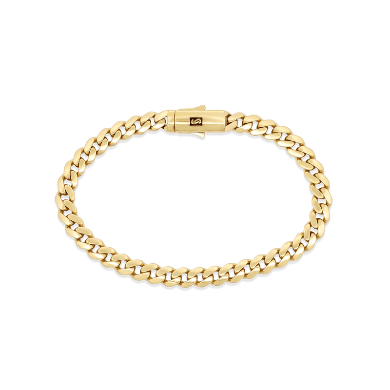 18K Gold Monaco Bracelet – Luxury High-Polish Gold Jewellery