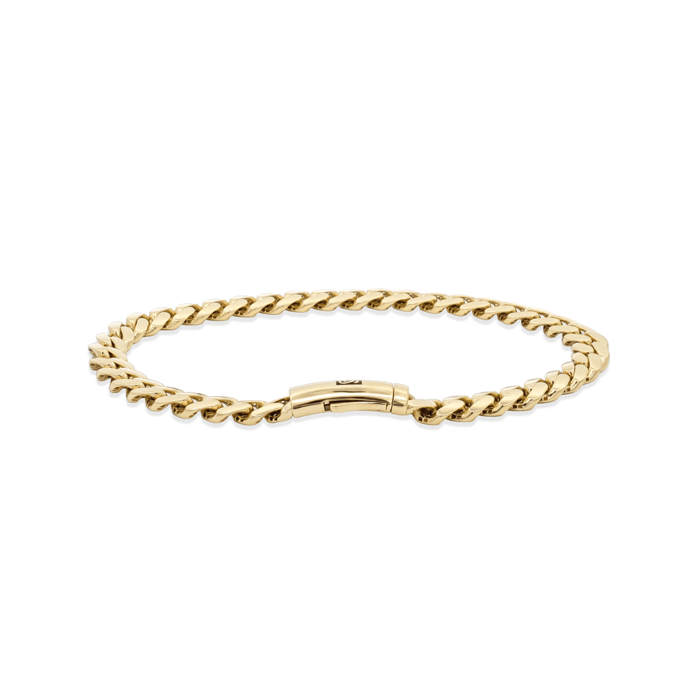 18K Gold Monaco Bracelet – Luxury High-Polish Gold Jewellery