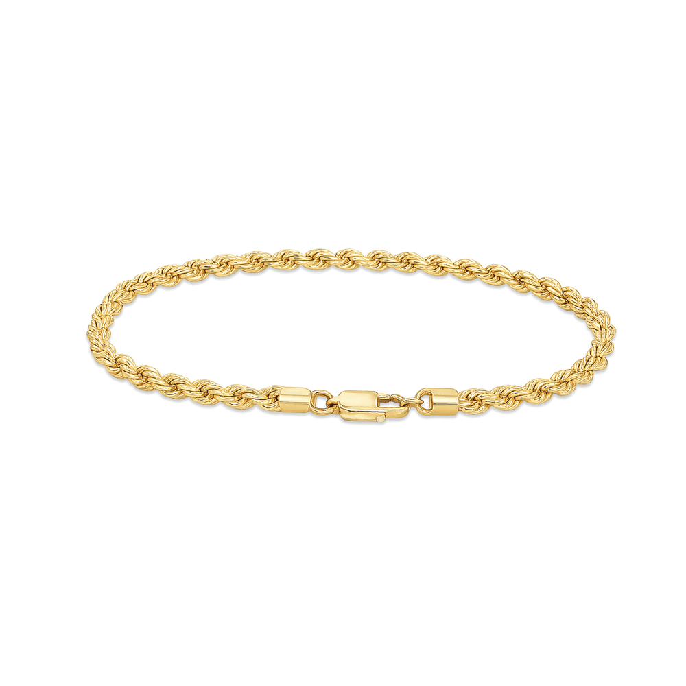 18K Gold Rope Chain Bracelet – Luxury Gold Bracelet