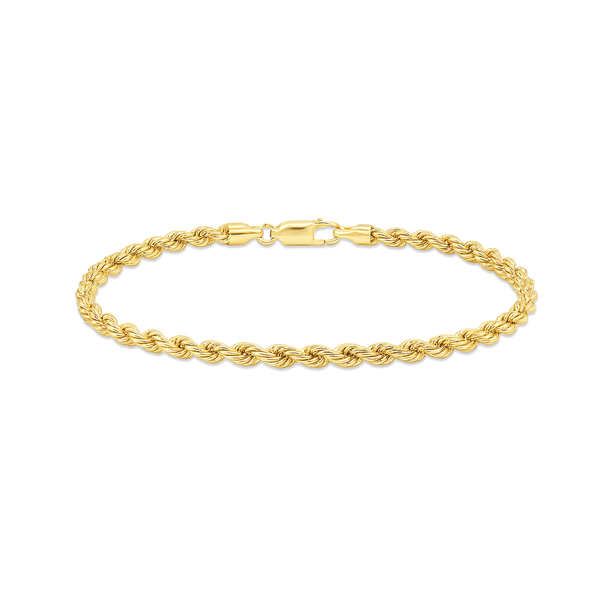 18K Gold Rope Chain Bracelet – Luxury Gold Bracelet