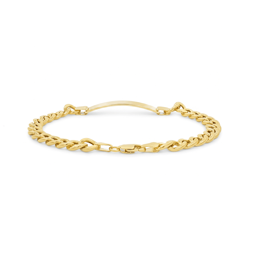 Gold Jewellery Gold Engravable ID Bracelet