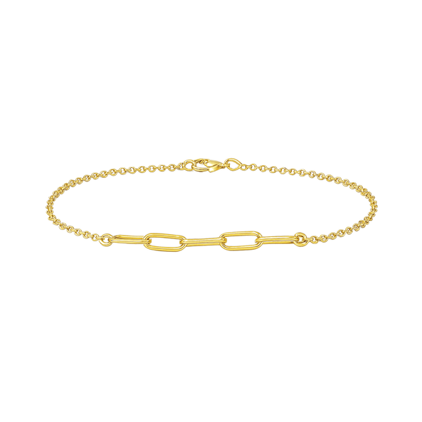 18K Gold Link Bracelet – Minimalist Luxury Bracelet