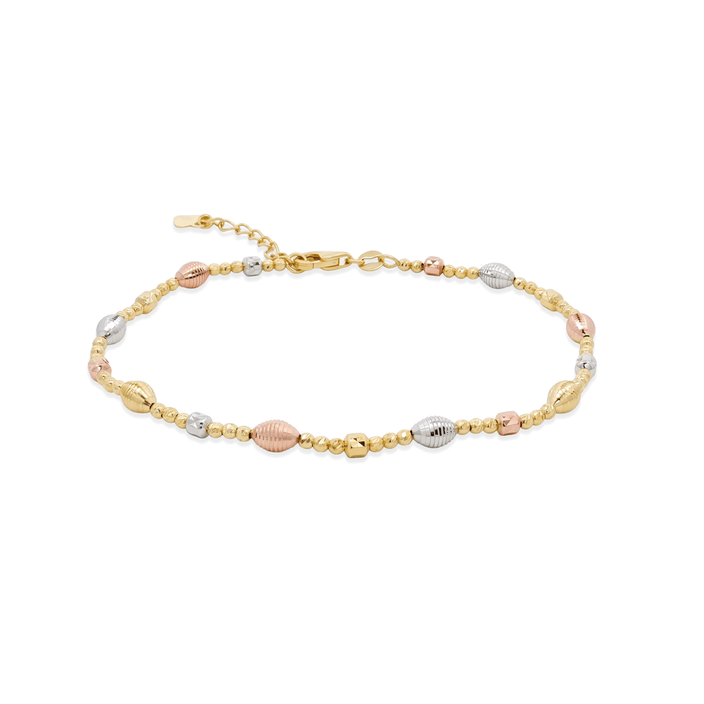 18K Golden TriTone Beadstream Bracelet