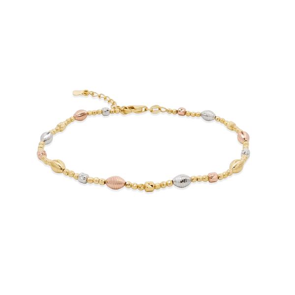 18K Golden TriTone Beadstream Bracelet