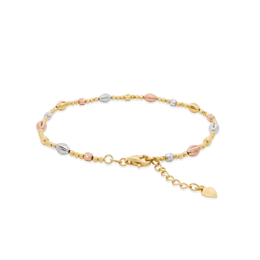 18K Golden TriTone Beadstream Bracelet
