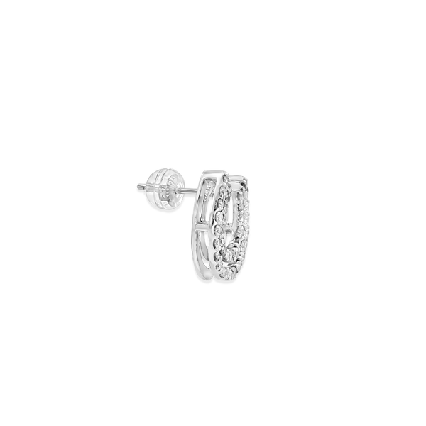 Natural Diamond Fortune Loop Diamond Studs hover