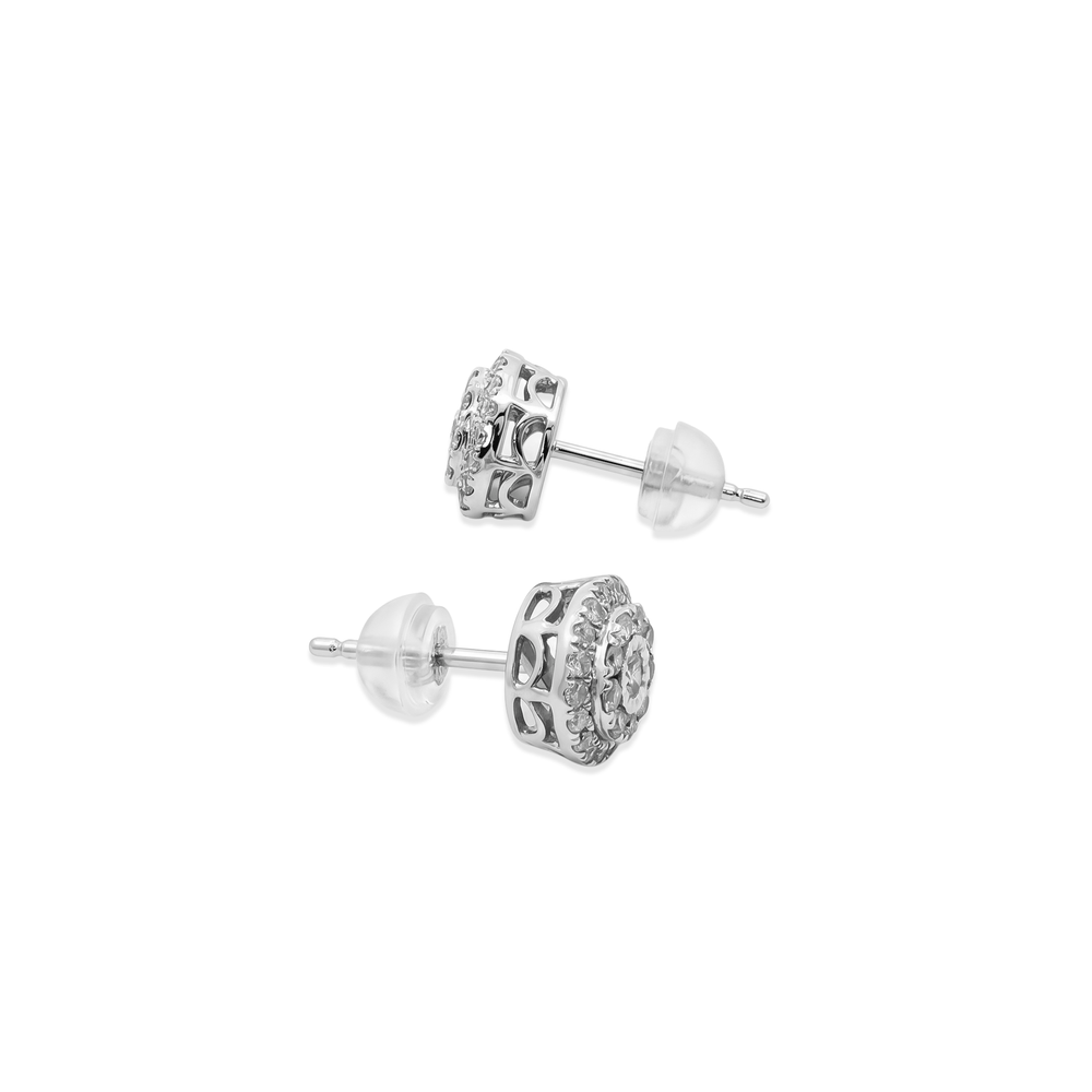 Natural Diamond Celeste Halo Studs
