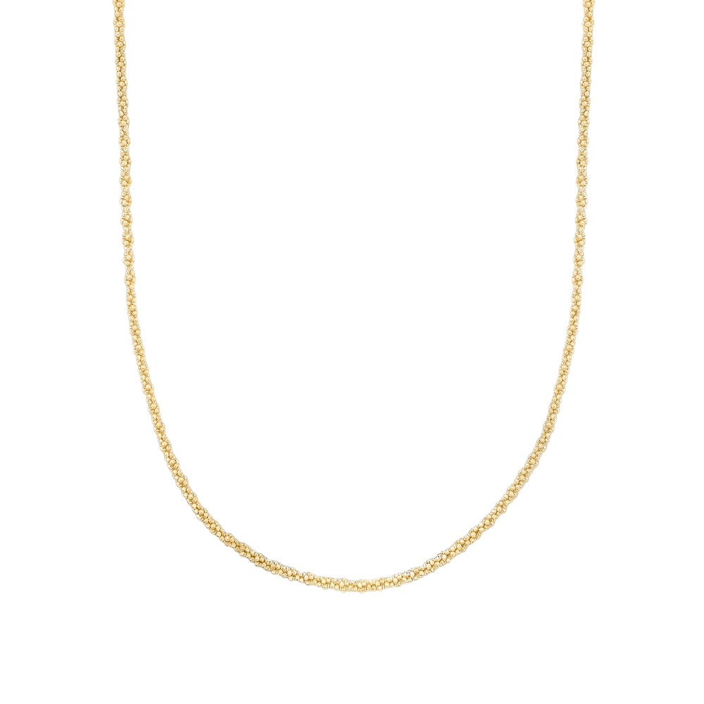 18K Yellow Gold Golden Whisper Chain Necklace – High-Polish Finish | 19 Inches