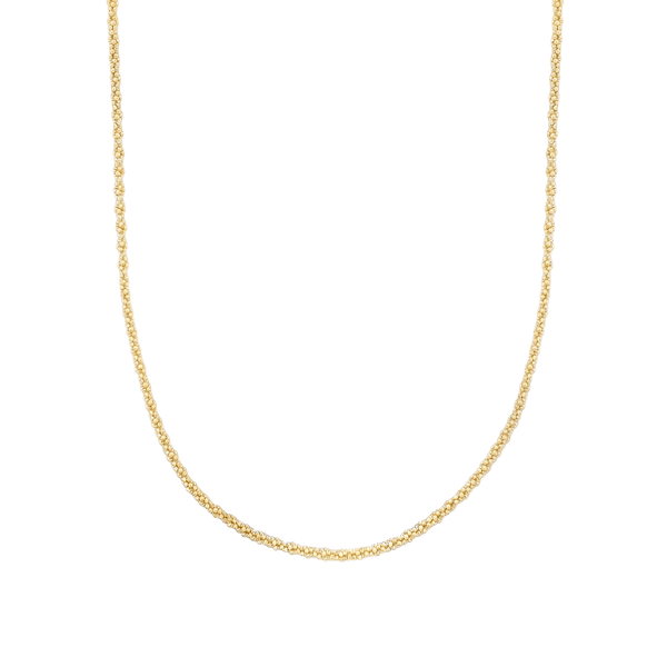 18K Yellow Gold Golden Whisper Chain Necklace – High-Polish Finish | 19 Inches