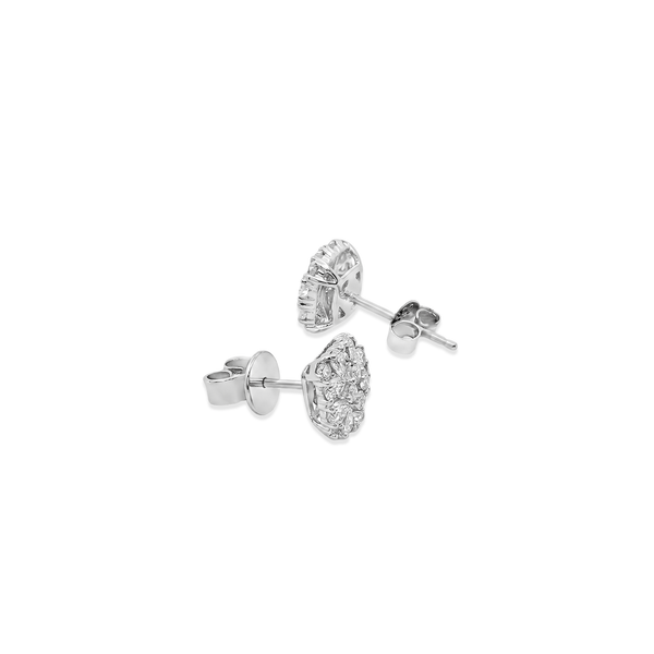 Natural Diamond Brilliant Cluster Diamond Studs hover